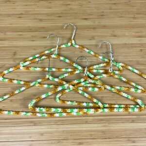 Vintage 1970s Set of 6 Crocheted Wire Hangers
